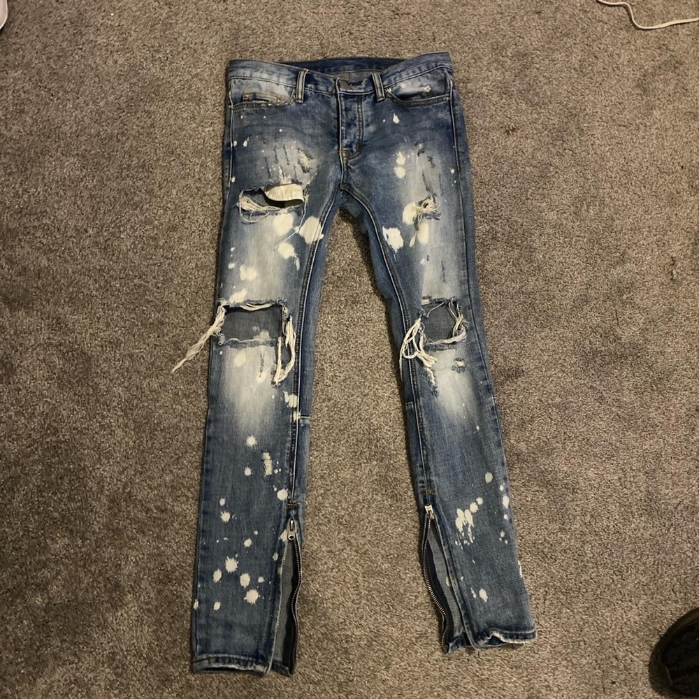 mnml skinny distressed jeans